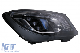 Fari LED per Mercedes Classe S W222 2013-2017 Facelift Look Segnale dinamico-image-6103734