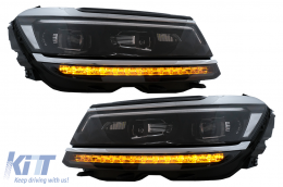 Fari LED per VW Tiguan II Mk2 16-19 R-Line Matrix Look Sequenziale Dinamico-image-6040234