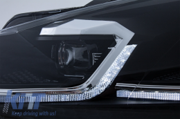 Fari Luci LED per VW Golf 6 VI 08-13 Facelift G7.5 Silver Flowing Dynamic LHD-image-6051907