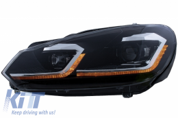 Fari Luci LED per VW Golf 6 VI 08-13 Facelift G7.5 Fanali Flowing Dynamic LHD-image-6052890