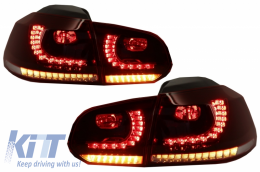 Fari Luci Posteriori LED per VW Golf 6 08-13 R20 U Look Sequenzial Dinamico Luce-image-6043618