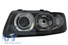 Fari per AUDI A3 8L 09.2000-2003 Nero Oneblock HID Look Lente-image-6056896