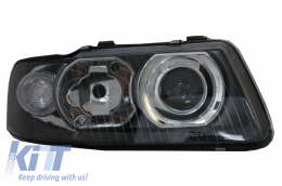 Fari per AUDI A3 8L 09.2000-2003 Nero Oneblock HID Look Lente-image-63531