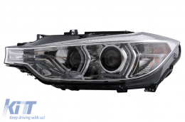 Fari XENON Angel Eyes per BMW 3 F30 F31 Berlina Touring 10.11-05.2015 Cromato-image-6104090