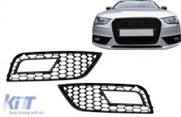 Fendinebbia Copertine per AUDI A4 B8 Facelift 2012-2015 RS4 Look Nero-image-6102522