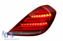 Feux arrière Full LED pour Mercedes S W222 13-17 Dynamique Signal Facelift Look-image-6038809