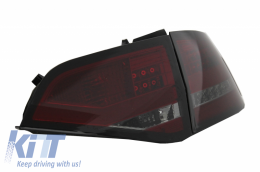 Feux arrière LED pour AUDI A4 B8 Berline Limousine 2008-2011 Rouge Fumée--image-6053949