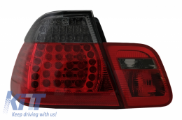 Feux arrière LED pour BMW Série 3 E46 Berline 05-1998-08-2001 Rouge Noir--image-6060580