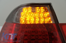 Feux arrière LED pour BMW Série 3 E46 Berline 05-1998-08-2001 Rouge Noir--image-6060586