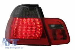 Feux arrière LED pour BMW Série 3 E46 Berline 05-1998-08-2001 Rouge Noir--image-6060587