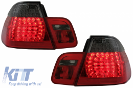 Feux arrière LED pour BMW Série 3 E46 Berline 05-1998-08-2001 Rouge Noir--image-6060588