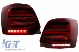 Feux Arrière LED pour VW Polo 6R 6C 11-17 Dynamique Tournant Lumières Vento Look-image-6043067