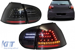 Feux Arrières Full LED pour VW Golf V 5 LHD 04-09 Lamp Style Urbain Noir--image-6102294