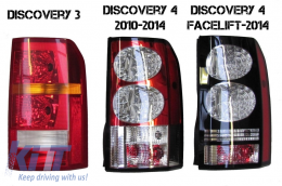 Feux arrières LED pour Discovery III 3 et IV 4 04-09 09-16 Conversion Black Facelift-image-6026184