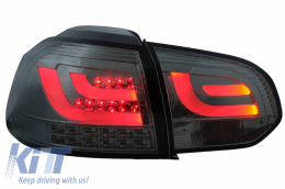 Feux Arrières LED pour VW Golf 6 VI 2008-2013 Tube Barre Lumineuse Gris Fumée-image-6058846