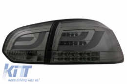 Feux Arrières LED pour VW Golf 6 VI 2008-2013 Tube Barre Lumineuse Gris Fumée-image-6058853