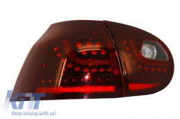 Feux arrières LED pour VW Golf V 5 LHD 04-09 Cerise Rouge Style Urbain--image-6021602