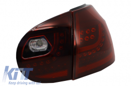 Feux arrières LED pour VW Golf V 5 LHD 04-09 Cerise Rouge Style Urbain--image-6021603