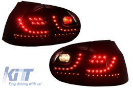 Feux arrières LED pour VW Golf V 5 LHD 04-09 Cerise Rouge Style Urbain--image-6021604