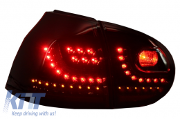 Feux arrières LED pour VW Golf V 5 LHD 04-09 Cerise Rouge Style Urbain--image-6021605