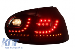 Feux arrières LED pour VW Golf V 5 LHD 04-09 Cerise Rouge Style Urbain--image-6021606