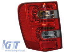 Feux arrire LED pour JEEP Grand Cherokee 1999-05.2005 Ampoules fume rouge-image-6044275