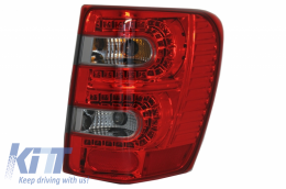 Feux arrire LED pour JEEP Grand Cherokee 1999-05.2005 Ampoules fume rouge-image-6044276