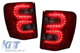 Feux arrire LED pour JEEP Grand Cherokee 1999-05.2005 Ampoules fume rouge-image-6044279