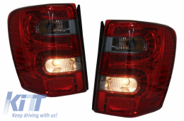 Feux arrire LED pour JEEP Grand Cherokee 1999-05.2005 Ampoules fume rouge-image-6044281