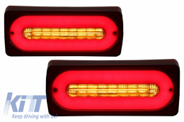 Feux Full LED Lampe Brouillard pour MERCEDES Classe G W463 89-15 Rouge Dynamique--image-6047415