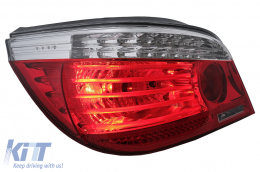 Feux LED pour BMW 5er E60 04.2003-03.2007 Rouge/Transparent LCI Facelift Look--image-6091625