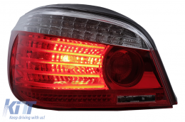 Feux LED pour BMW 5er E60 04.2003-03.2007 Rouge/Transparent LCI Facelift Look--image-6091633