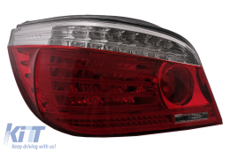 Feux LED pour BMW 5er E60 04.2003-03.2007 Rouge/Transparent LCI Facelift Look--image-6091635