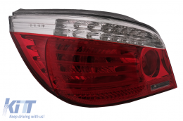 Feux LED pour BMW 5er E60 04.2003-03.2007 Rouge/Transparent LCI Facelift Look--image-6091637