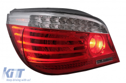 Feux LED pour BMW 5er E60 04.2003-03.2007 Rouge/Transparent LCI Facelift Look--image-65799