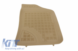 Floor mat Rubber Beige suitable for HYUNDAI Santa Fe 2007-2012-image-6040713