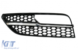 Fog Lamp Covers Side Grilles suitable for Audi A3 8V (2013-2015) RS3 Design Paino Black-image-6082993