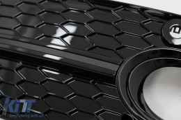 Fog Lamp Covers Side Grilles suitable for Audi Q3 8U (2011-2014) RS Design Piano Black-image-6068043