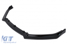 Frente Lip Spoiler Extensión para VW Polo 6R 6C Facelift 09-17 Negro brillante-image-6070924