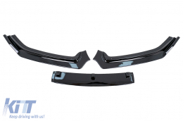 Frente Lip Spoiler Extensión para VW Polo 6R 6C Facelift 09-17 Negro brillante-image-6070927