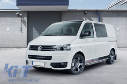 Front Bumper Add-on Spoiler suitable for VW Transporter Multivan Caravelle T5 T5.1 Facelift (2010-2015) Sportline Design-image-6050836