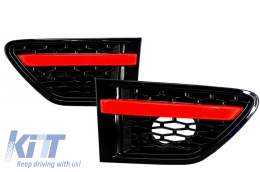 Front Bumper and Front Grilles Assembly Black Red Edition suitable for Land Range Rover Sport L320 (2009-2013) Autobiography Design-image-6044759