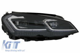 Front Bumper and LED Headlights suitable for VW Golf 7 VII (2012-2017) RHD Facelift G7.5 R Line Look Sequential Dynamic Turning Lights-image-6058499