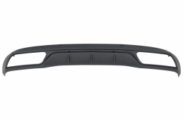 Front Bumper Diffuser with Muffler Tips Black suitable for Mercedes C-Class W205 S205 (2014-2018) C63 Design-image-6068268