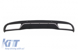 Front Bumper & Diffuser with Muffler Tips Chrome suitable for Mercedes C-Class W205 S205 (2014-2018) C63 Design-image-6068290