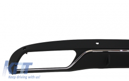 Front Bumper & Diffuser with Muffler Tips suitable for Mercedes C-Class W205 S205 (2014-2018) C63 Design-image-6068356