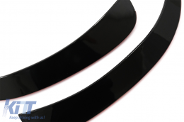 Front Bumper Flaps Side Fins Flics suitable for Mercedes GLE W167 GLE Coupe C167 (2019-up) only for AMG Sport line bumper GLE53 Design Piano Black-image-6084821