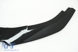 Front Bumper Lip Extension Spoiler suitable for VW Golf VI 6 MK6 (2009-2013) GTI Design Piano Black-image-6072153