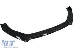 Front Bumper Lip Extension Spoiler with Rear Bumper Extension Splitter suitable for VW Golf 7.5 GTI (2017-2020) Black-image-6086995