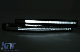 Front Bumper Lip Spoiler LED DRL Extension suitable for Mercedes G-Class Facelift W463 W464 (2018-up)-image-6073194